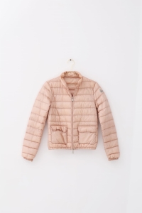 Pudrowo-różowa/brzoskwiniowa, puchowa kurtka, MONCLER, 34 (XS) 