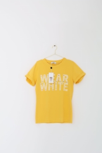 Żółta koszulka z napisem, NOWA, LISA CAMPIONE, 38 (M)