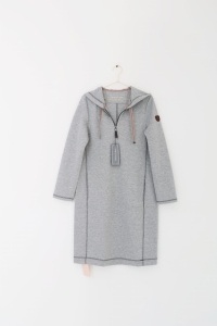 Szara, dresowa sukienka z kapturem, NOWA, WHITE LABEL, 36 (S)