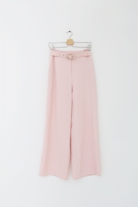 Różowe spodnie z paskiem, ZARA, 36 (S)