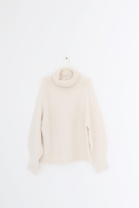 Śmietankowy sweter z golfem, MANGO, 42 (XL)