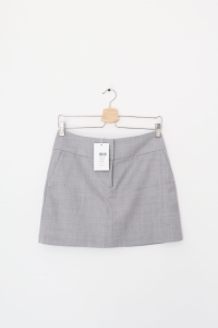 Szara, wełniana spódniczka mini Carmen, NOWA, WASALAA, 36 (S)