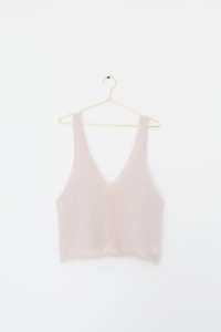 Kremowy/liliowy, wełniany top, MOLES & FRECKLES, 34/36 (XS/S)