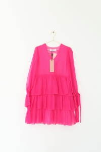 Różowa sukienka z falbanami, NOWA, L'AVNOIR, 36 (S)