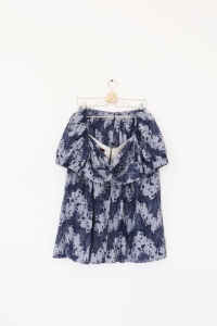 Granatowy, ażurowy komplet (spódnica + top), ICON, 40 (L)