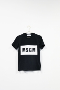 Czarny, bawełniany t-shirt, MSGM, 34/36 (XS/S)