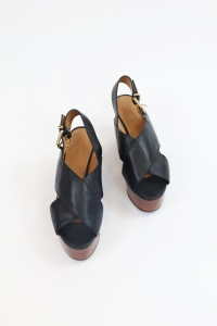 Skórzane sandały na koturnie, MARNI, 38