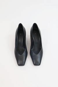 Czarne, skórzane czółenka/buty na obcasie Pat, MAX MARA, 38