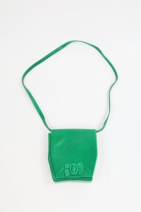 Zielona, skórzana torebka, BALLY 