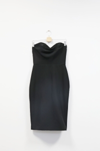 Czarna sukienka z gorsetową górą, MARCHESA NOTTE, 38 (M)