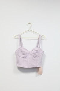 Fioletowy top a'la gorset, BERSHKA, 38 (M)