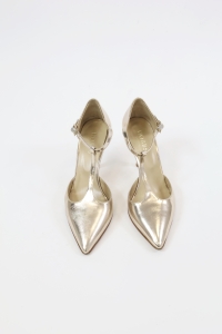 Złote, skórzane czółenka, HOBBS, 38 1/2