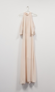 Brzoskwiniowa sukienka maxi, NOWA, DIAMONDS CLOTHES, 36 (S)