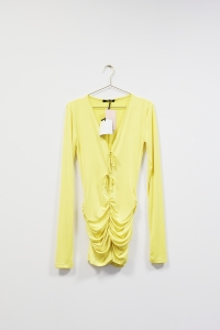 Żółta, dopasowana sukienka, NOWA, LUMINA, 36/38 (S/M)