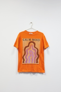 Pomarańczowy t-shirt, PULL&BEAR, 34 (XS)