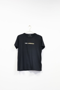 Czarny t-shirt, KARL LAGERFELD, 40 (L)