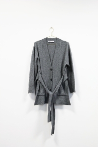 Szary kardigan z paskiem, ZARA, 36 (S)