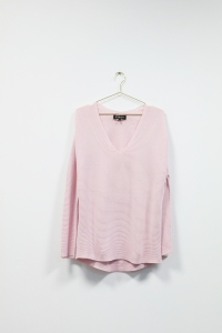 Różowy sweter w prążki, CATERINA, 40 (L) 