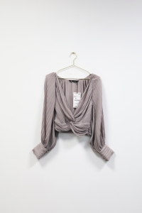 Szara bluzka, nowa, ZARA, 34 (XS)