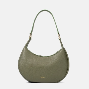 Oliwkowa, skórzana torebka Hedera, TAKSUBA