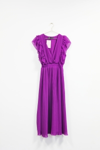 Fioletowa plisowana sukienka, ZARA, 36 (S)