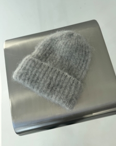 Wełniana czapka Cloudy grey premium, NOWA, PATCHOULI