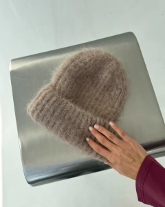 Wełniana czapka Cloudy beige premium, NOWA, PATCHOULI