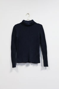 Granatowy prążkowany golf, MARC O'POLO, 36 (S)