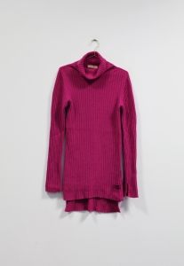 Różowa sukienka dzianinowa z golfem, TWINSET,  34 (XS)