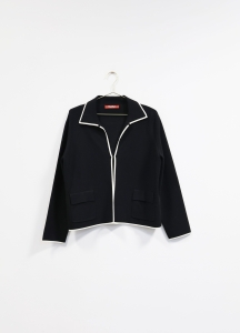 Czarny sweterek z haftkami, MAX MARA, 42 (XL)