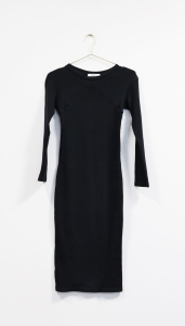 Czarna, dzianinowa sukienka, MARSALA, 34 (XS)