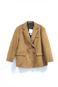 Brązowa, zamszowa marynarka, NOWA, LUMINA, ONE SIZE