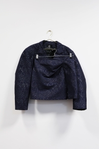 Granatowy komplet marynarka i spódniczka, NOWY, MAGDA MATYJA, 34/36 (XS/S)