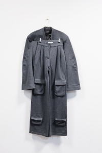 Szary komplet (marynarka + spodnie), FANCY FASHION, XS