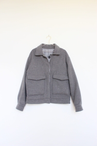 Wełniana kurtka Take Away Grey, NOWA, PATCHOULI, ONE SIZE oversize