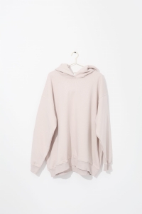 Caffe latte bluza bawełniana Cheer long z kapturem, NOWA, PATCHOULI 