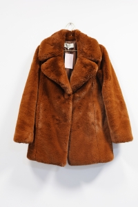 Brązowe sztuczne futro, HOBBS, 34 (XS)