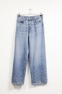 Jeansowe spodnie ze srebrnymi elementami, COS, 27 (S/M)