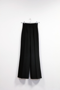 Czarne spodnie materiałowe z wysokim stanem, ZARA, 34 (XS)