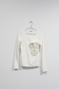 Kremowa bluzka z ozdobą, BELLUCCI, 34 (XS) 