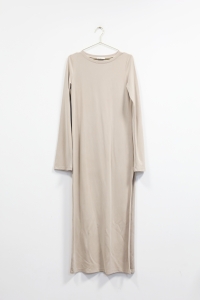 Beżowa sukienka maxi, MOMONDE, 36 (S)