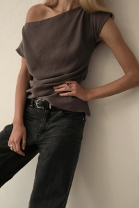 Bluzka Elara Blouse Taupe, DUENDE