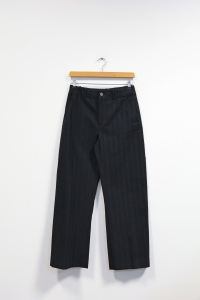 Czarne eleganckie spodnie w paski, ZARA, 36 (S)