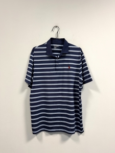 Niebieska koszulka typu polo w paski, RALPH LAUREN, L