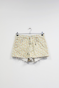 Jeansowe szorty w kwiaty, NOWE, ZARA, 40 (L)
