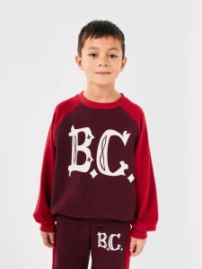 Bordowa bluza dresowa dla dziecka, BC 100% bawełna organiczna, BOBO CHOSES