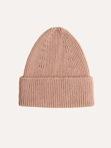 Czapka typu Beanie z włoskiej wełny merino, HVID, rose
