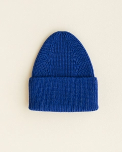 Czapka typu Beanie z włoskiej wełny merino, HVID, cobalt blue