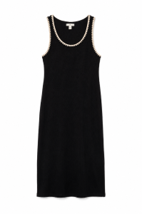 Czarna sukienka z białą lamówką, H&M, S 