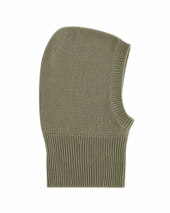 Kominiarka, 100% merino, HVID, khaki/artichoke
